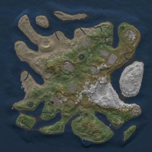 Thumbnail Rust Map: Procedural Map, Size: 3950, Seed: 1826215953, 19 Monuments