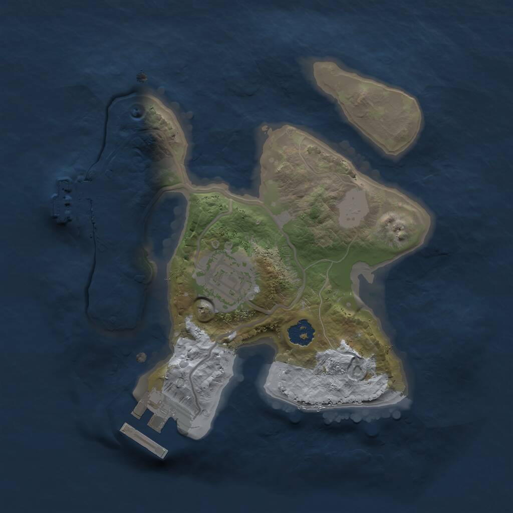 Rust Map: Procedural Map, Size: 2000, Seed: 485090900, 4 Monuments