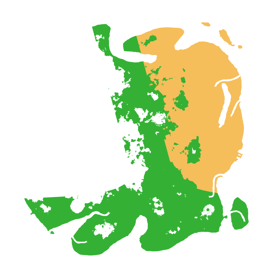 Biome Rust Map: Procedural Map, Size: 3700, Seed: 85491