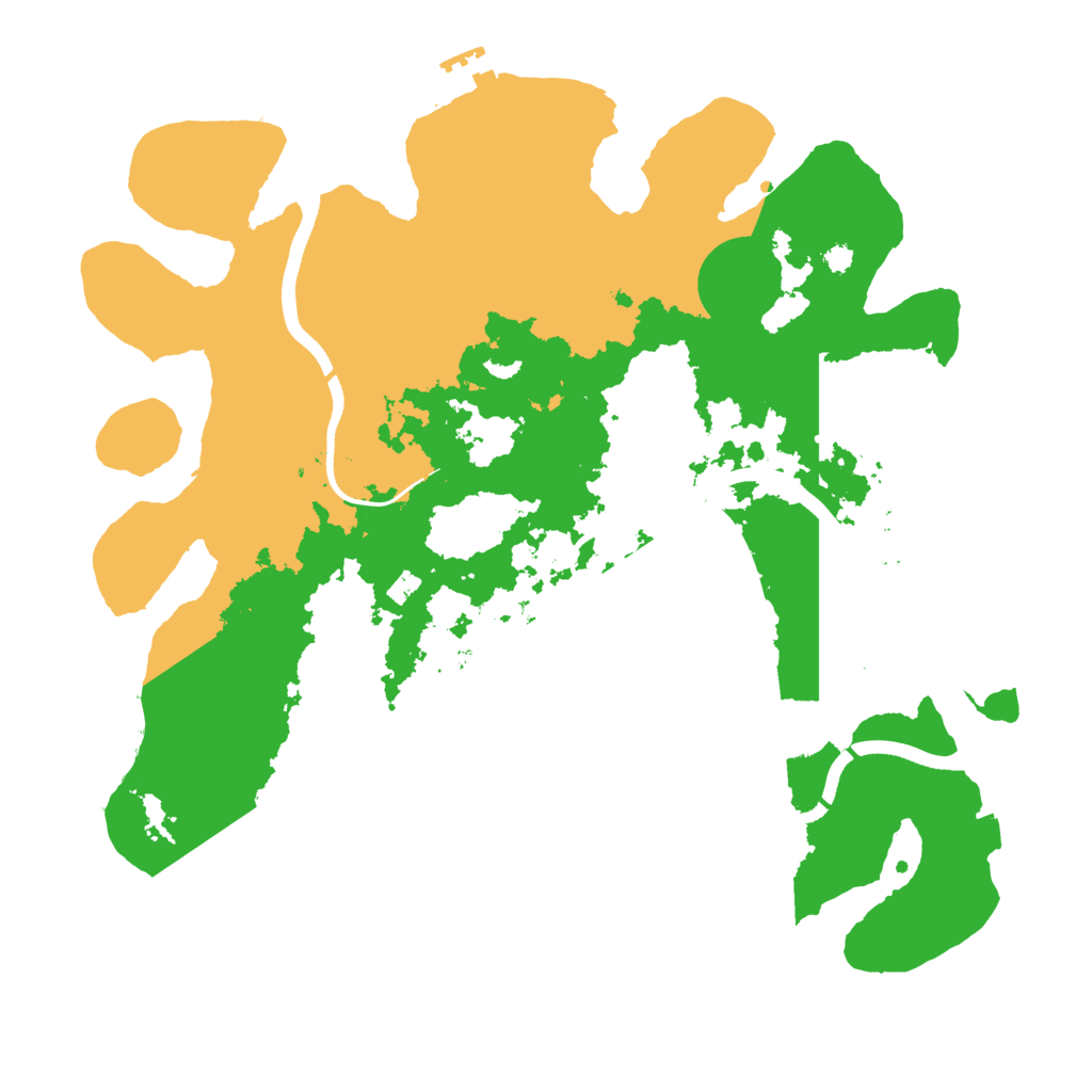 Biome Rust Map: Procedural Map, Size: 3550, Seed: 499950