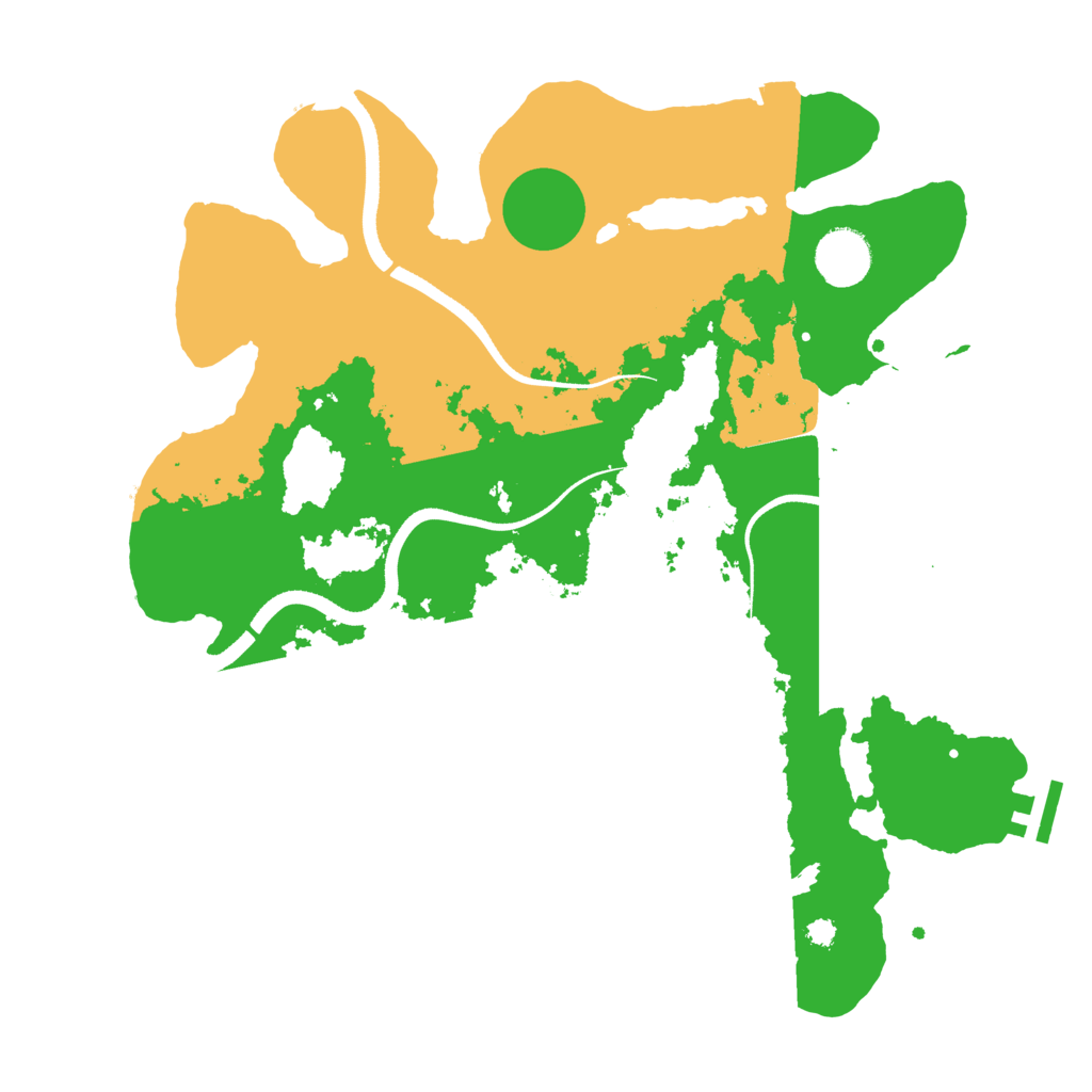 Biome Rust Map: Procedural Map, Size: 3500, Seed: 895336743