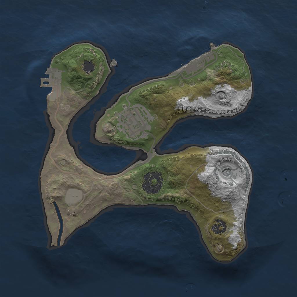 Rust Map: Procedural Map, Size: 2000, Seed: 76143191, 9 Monuments