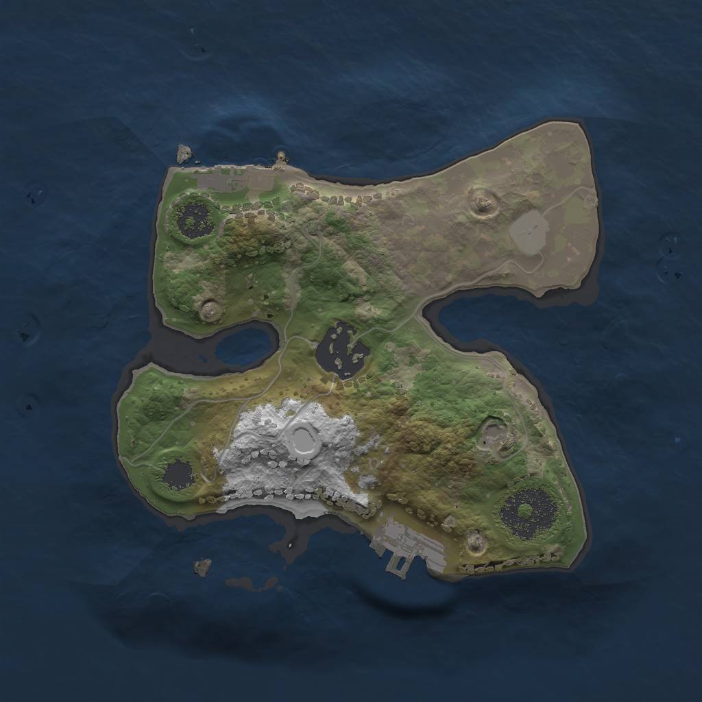 Rust Map: Procedural Map, Size: 2000, Seed: 123124123, 8 Monuments