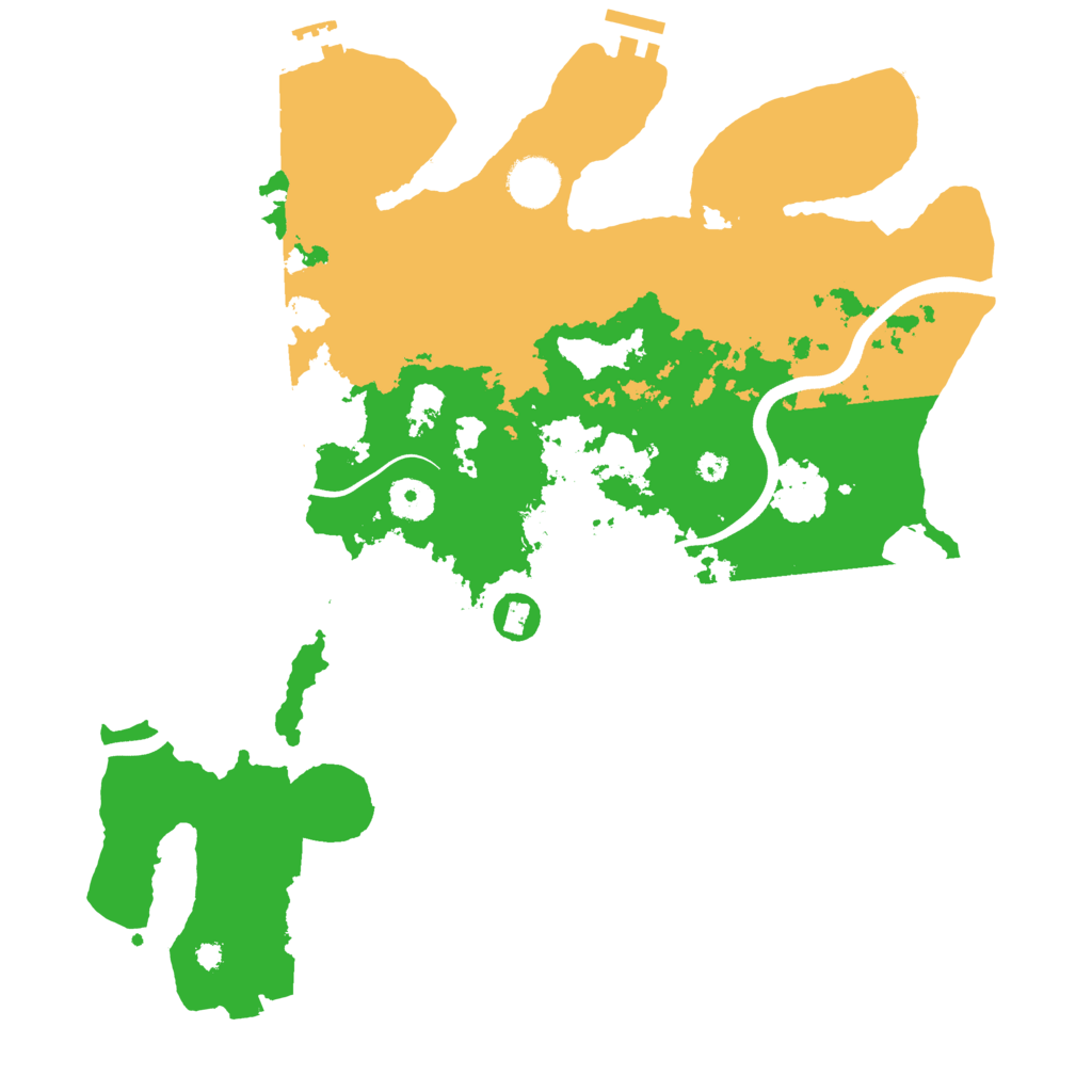 Biome Rust Map: Procedural Map, Size: 3700, Seed: 518417026