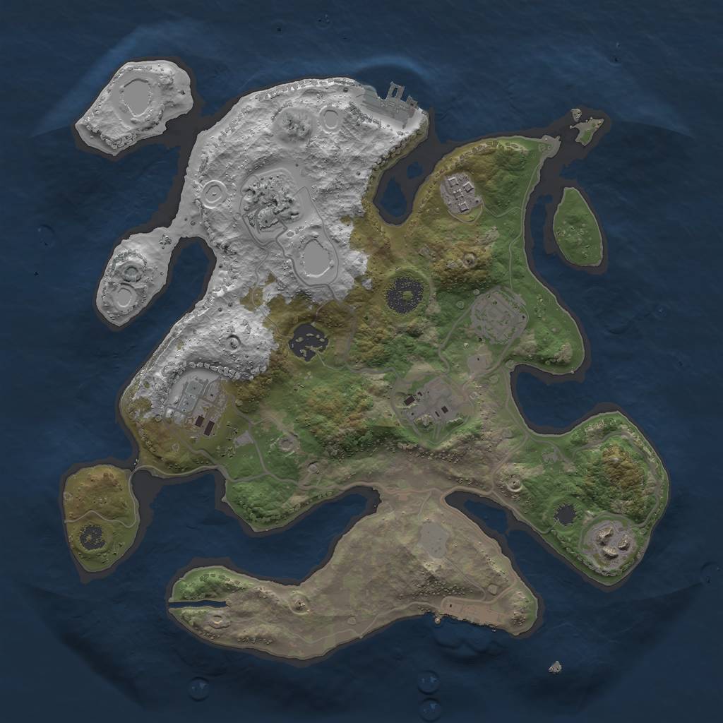 Rust Map: Procedural Map, Size: 3000, Seed: 146199, 14 Monuments