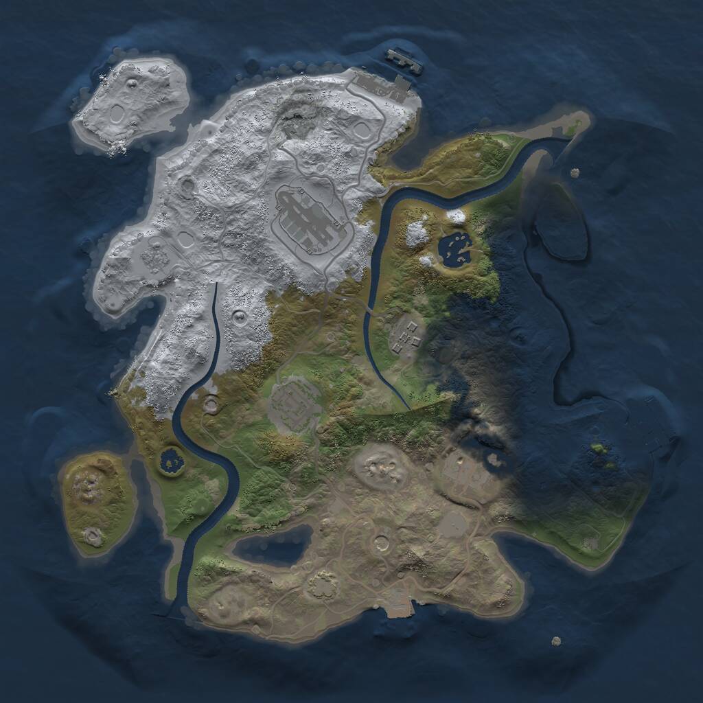 Rust Map: Procedural Map, Size: 3000, Seed: 146199, 11 Monuments