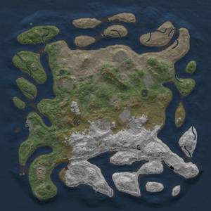 Thumbnail Rust Map: Procedural Map, Size: 4500, Seed: 141, 17 Monuments