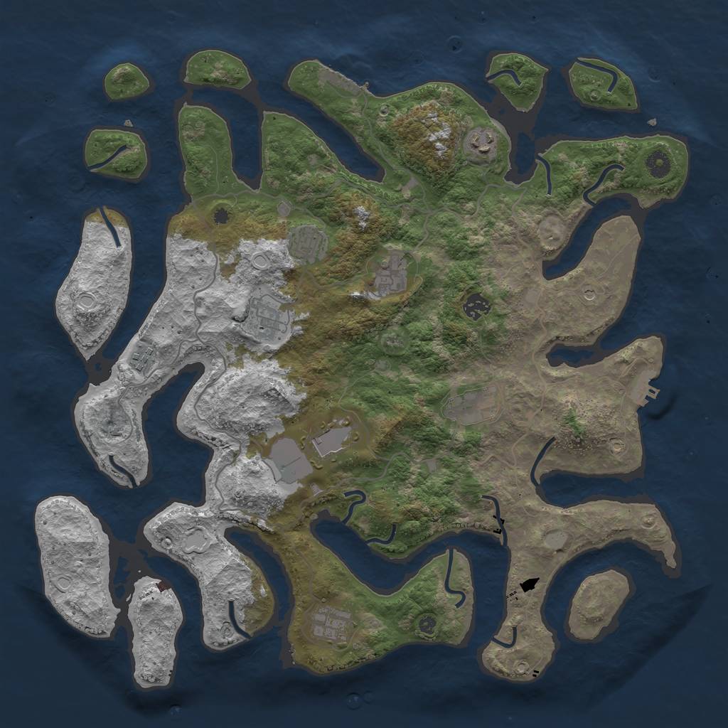 Rust Map: Procedural Map, Size: 4250, Seed: 20211110, 17 Monuments