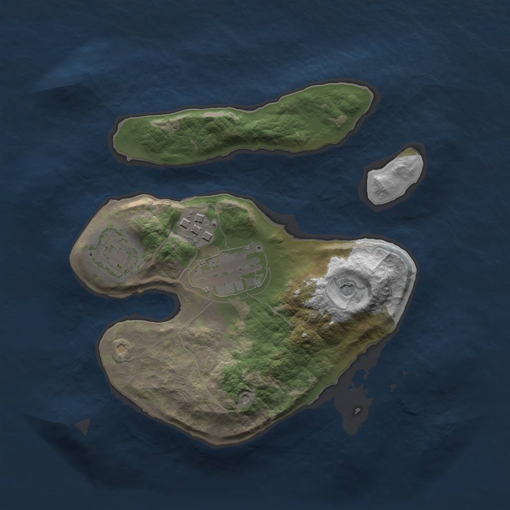 Rust Map: Barren, Size: 2200, Seed: 9767560, 6 Monuments