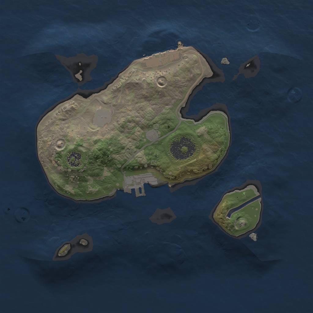 Rust Map: Procedural Map, Size: 2000, Seed: 148157, 7 Monuments