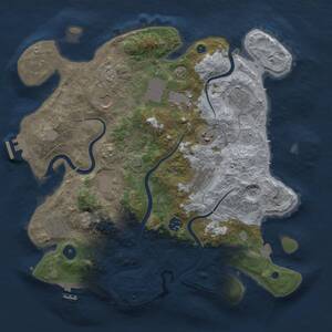 Thumbnail Rust Map: Procedural Map, Size: 3700, Seed: 1432202519, 15 Monuments