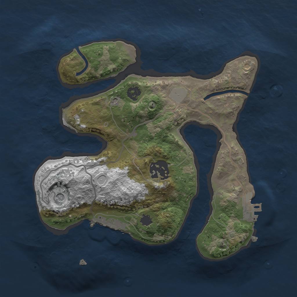 Rust Map: Procedural Map, Size: 2200, Seed: 184876251, 9 Monuments