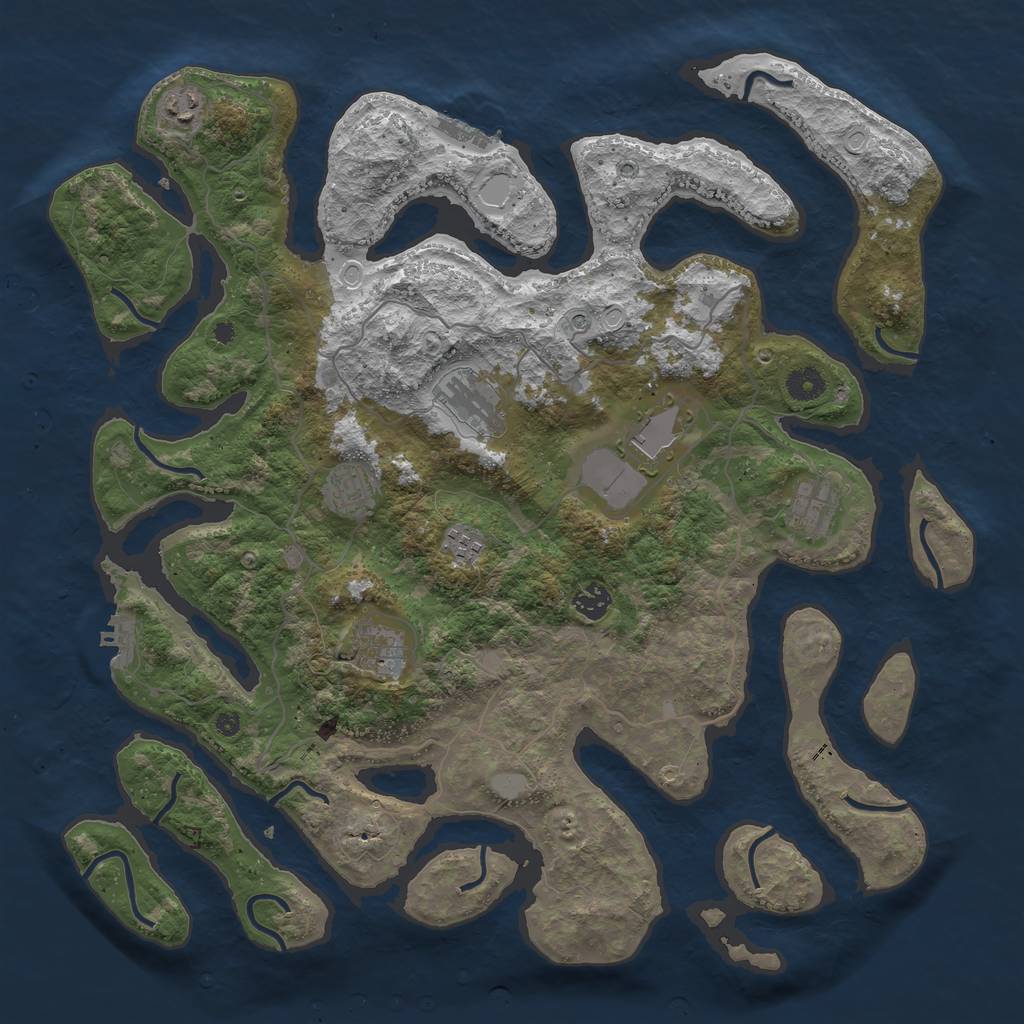 Rust Map: Procedural Map, Size: 4250, Seed: 5731, 16 Monuments