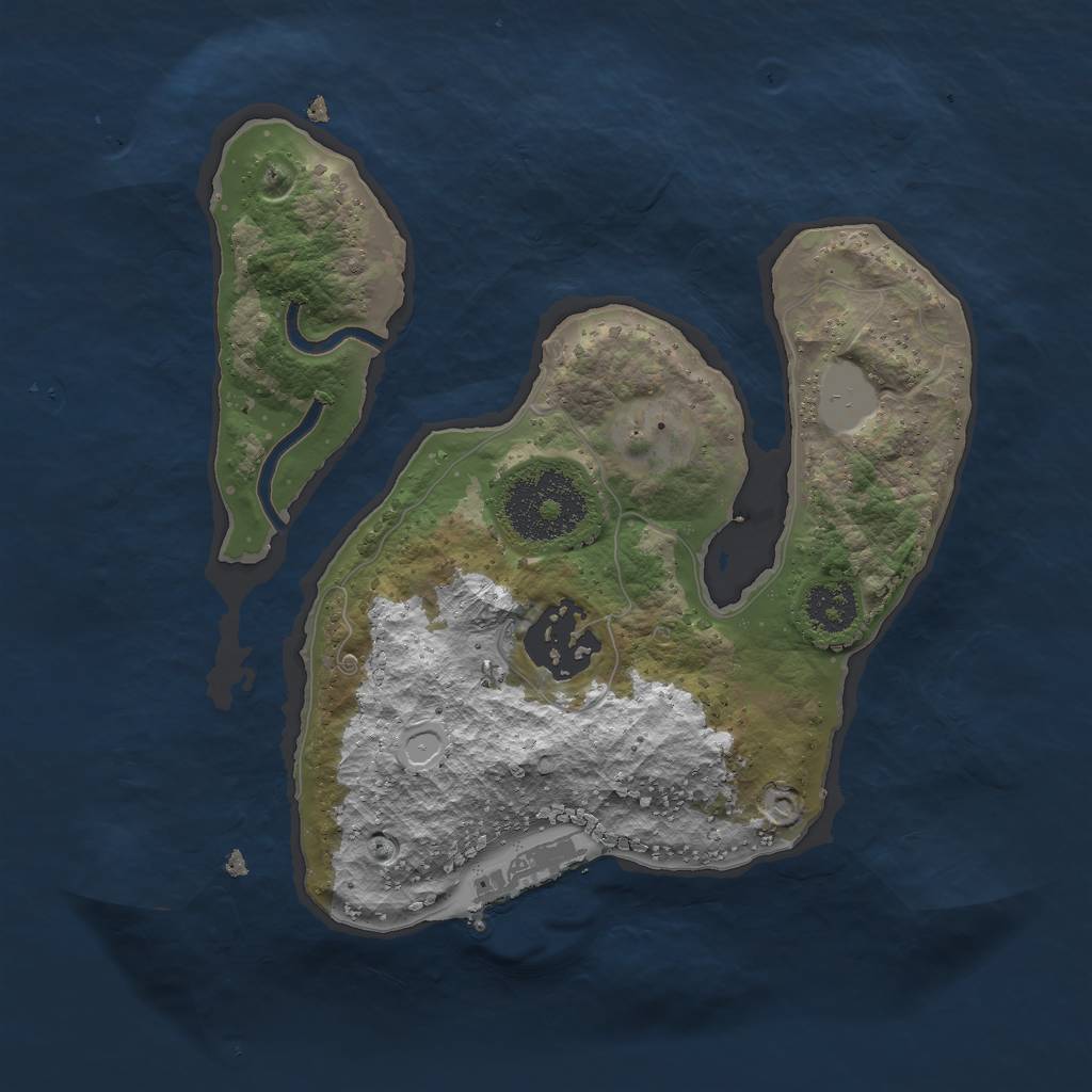 Rust Map: Procedural Map, Size: 2200, Seed: 5168475, 7 Monuments