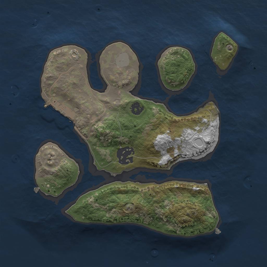 Rust Map: Procedural Map, Size: 2200, Seed: 156888, 7 Monuments