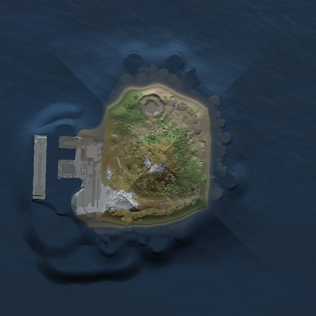 Rust Map: Procedural Map, Size: 1000, Seed: 2584165, 2 Monuments