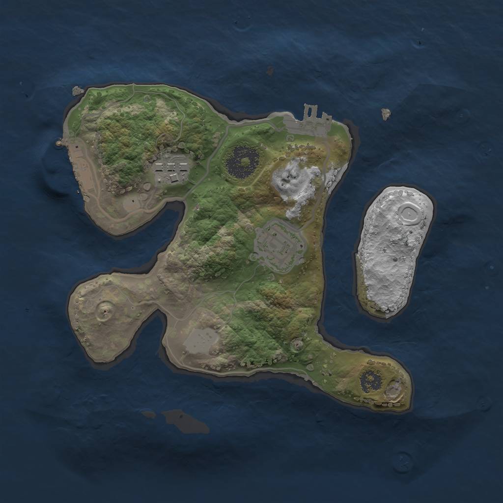 Rust Map: Procedural Map, Size: 2300, Seed: 168, 9 Monuments