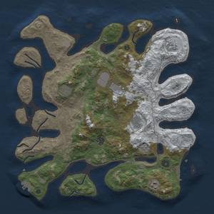 Thumbnail Rust Map: Procedural Map, Size: 4000, Seed: 784792440, 16 Monuments