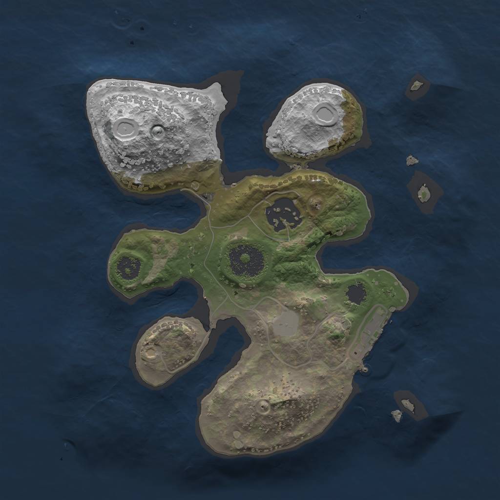 Rust Map: Procedural Map, Size: 2200, Seed: 777777, 7 Monuments