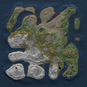 Thumbnail Rust Map: Procedural Map, Size: 3500, Seed: 1331884665, 18 Monuments