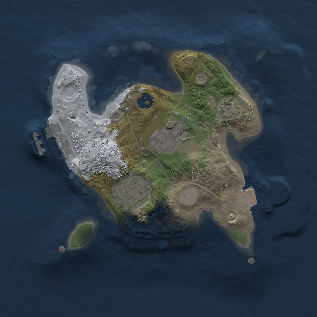 Rust Map: Procedural Map, Size: 1999, Seed: 1391691841, 5 Monuments