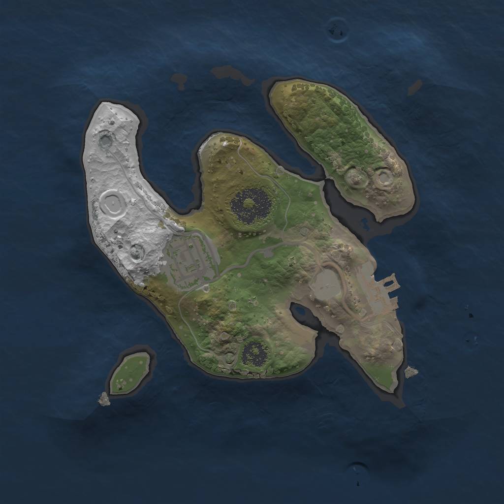 Rust Map: Procedural Map, Size: 1999, Seed: 1391691841, 7 Monuments