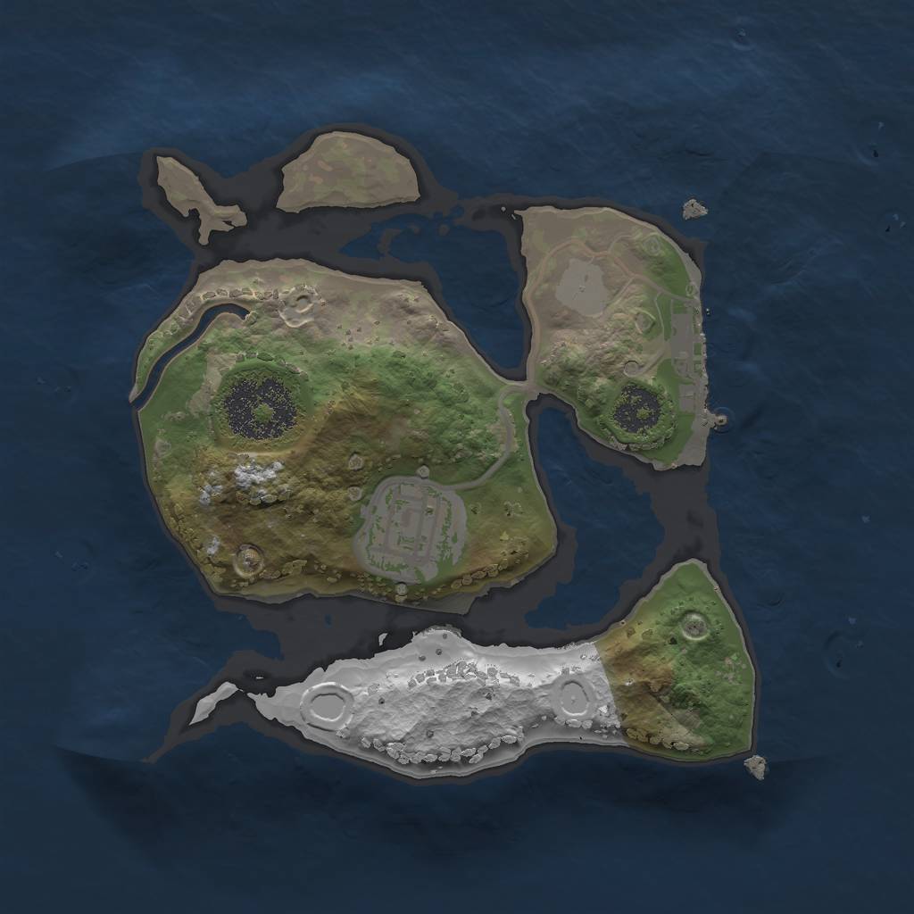 Rust Map: Procedural Map, Size: 2000, Seed: 1156510591, 7 Monuments