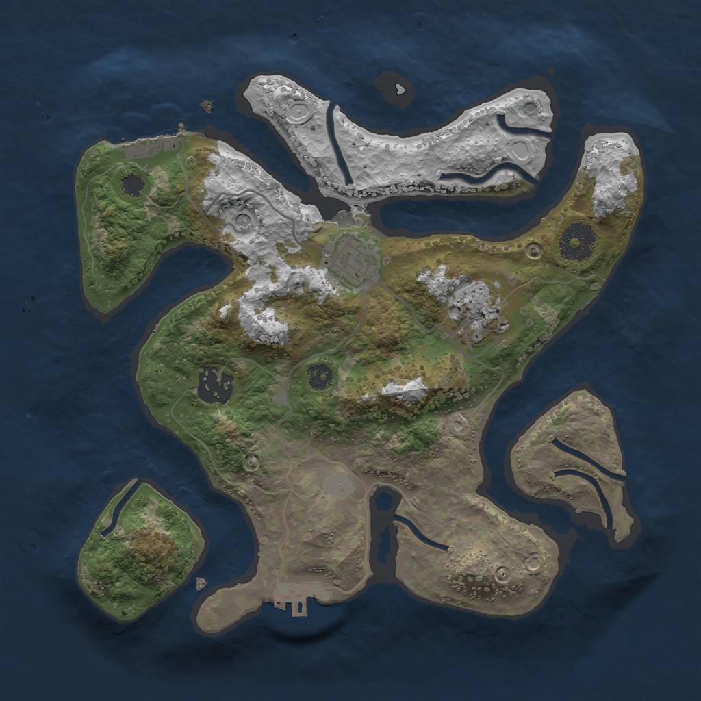 Rust Map: Procedural Map, Size: 2800, Seed: 223436, 11 Monuments