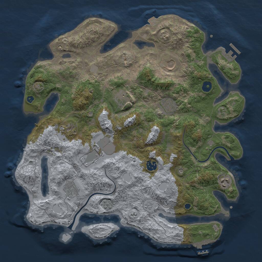 Rust Map: Procedural Map, Size: 3800, Seed: 20211111, 15 Monuments