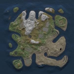 Thumbnail Rust Map: Procedural Map, Size: 3500, Seed: 102778663, 18 Monuments