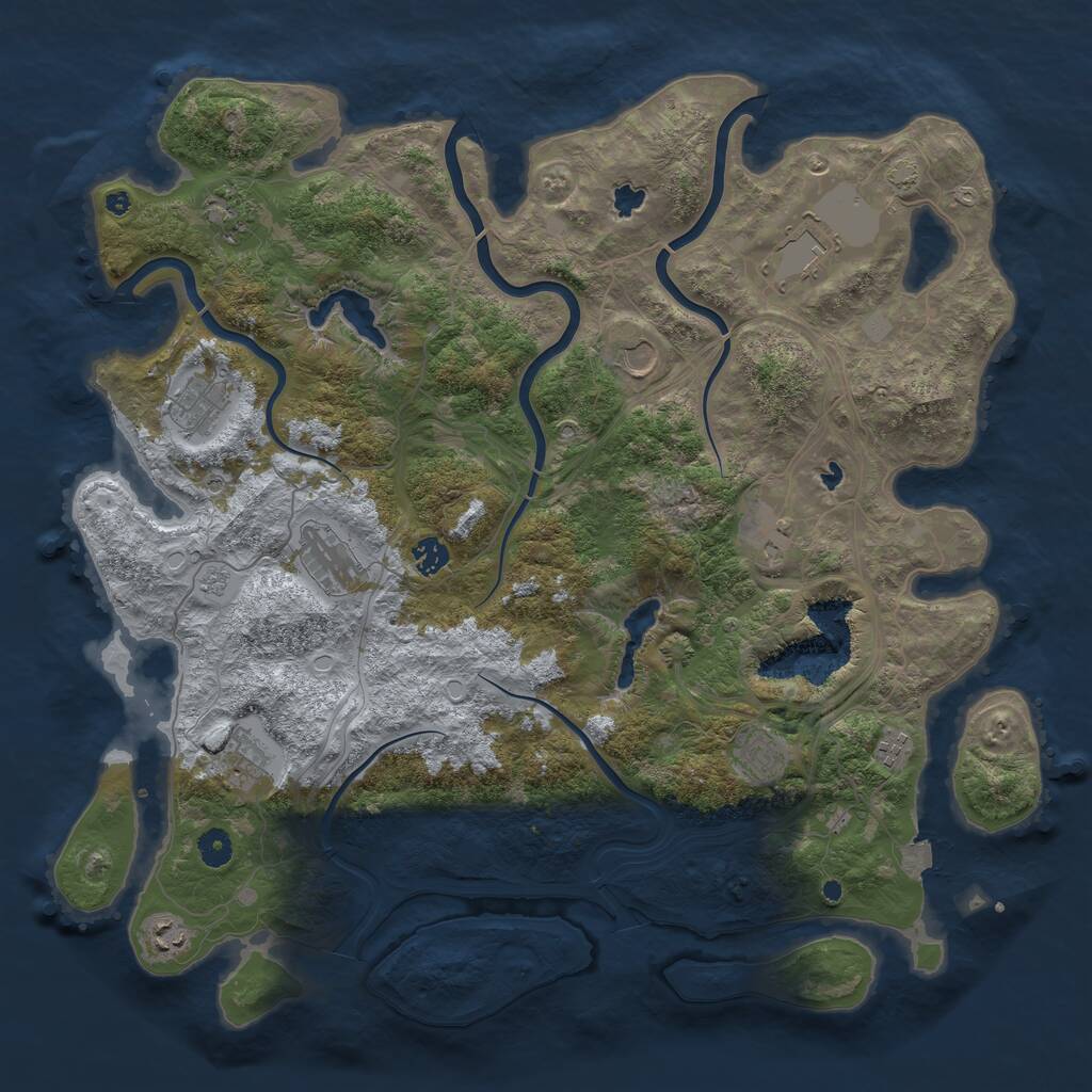Rust Map: Procedural Map, Size: 4500, Seed: 95044903, 15 Monuments