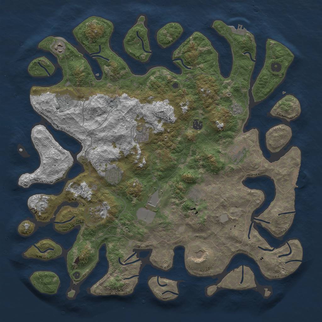 Rust Map: Procedural Map, Size: 4700, Seed: 6022000, 19 Monuments