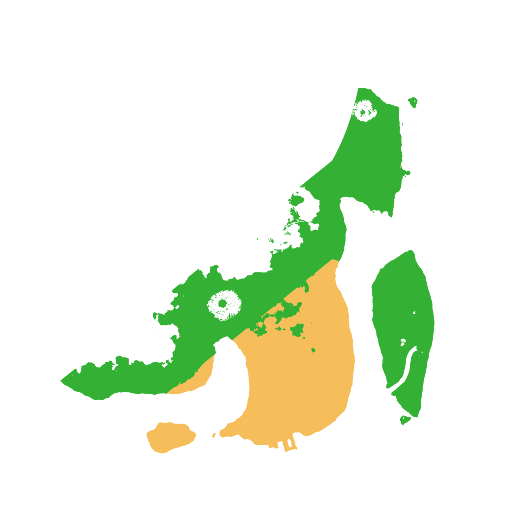 Biome Rust Map: Procedural Map, Size: 2500, Seed: 121121