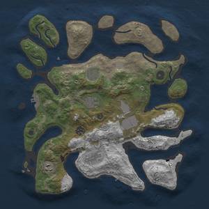 Thumbnail Rust Map: Procedural Map, Size: 3500, Seed: 141, 14 Monuments