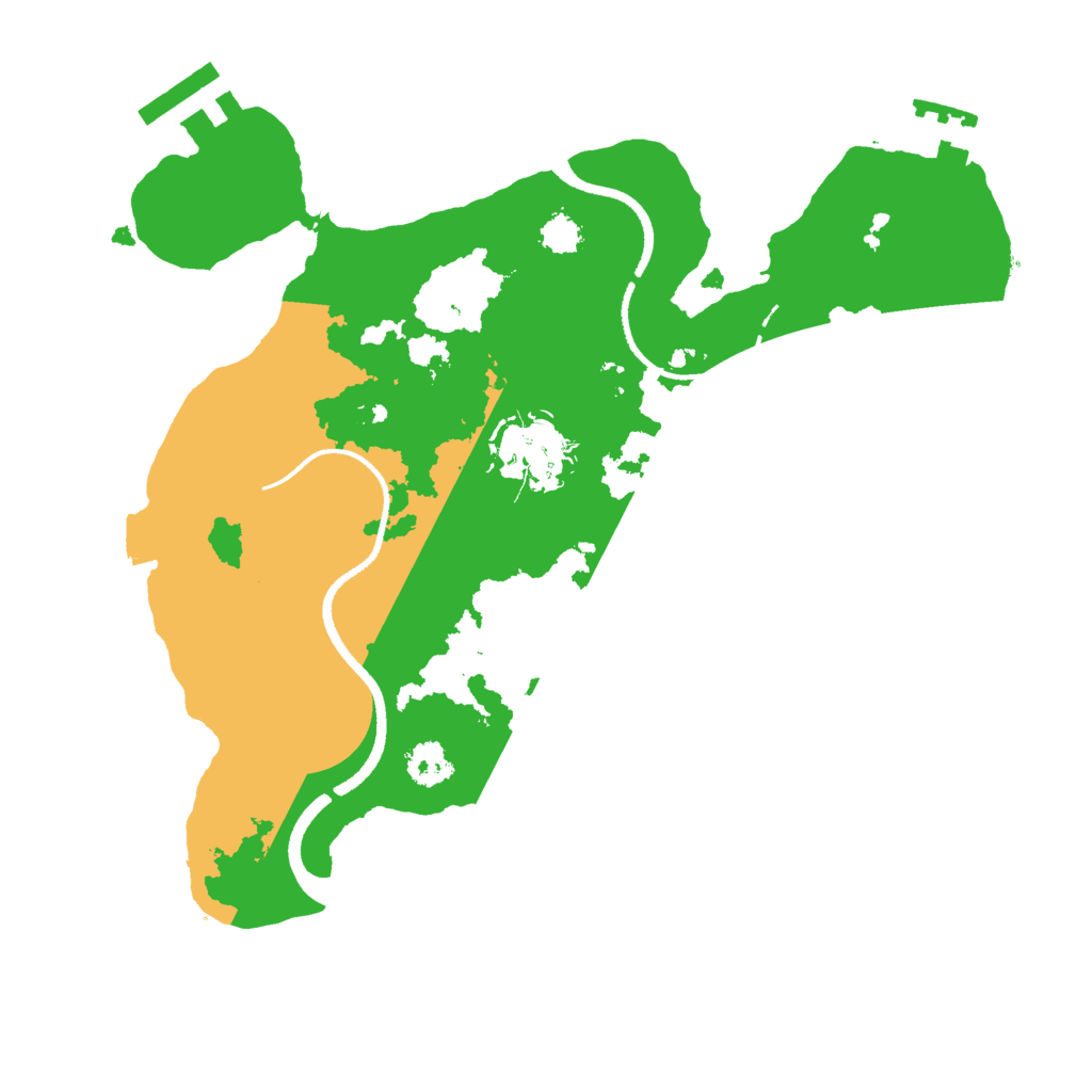 Biome Rust Map: Procedural Map, Size: 2500, Seed: 266228195