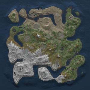 Thumbnail Rust Map: Procedural Map, Size: 3700, Seed: 2122082151, 19 Monuments