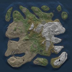 Thumbnail Rust Map: Procedural Map, Size: 3850, Seed: 689194048, 19 Monuments