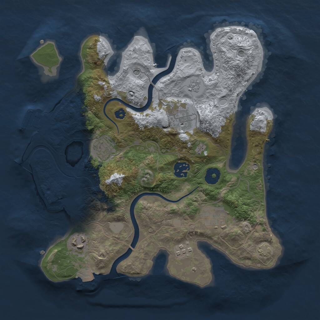 Rust Map: Procedural Map, Size: 3000, Seed: 789078, 11 Monuments