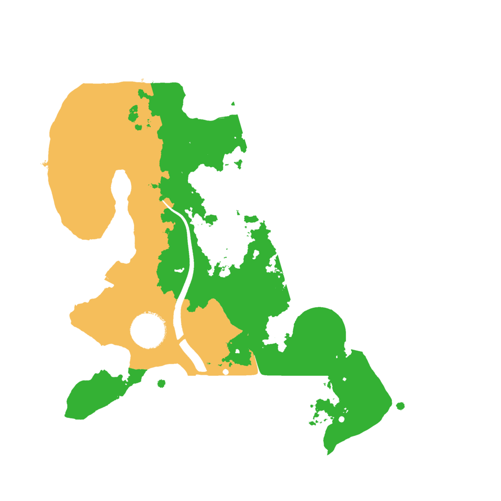 Biome Rust Map: Procedural Map, Size: 2500, Seed: 1986170219