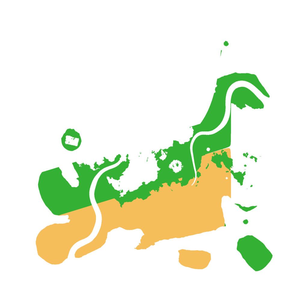 Biome Rust Map: Procedural Map, Size: 2500, Seed: 888