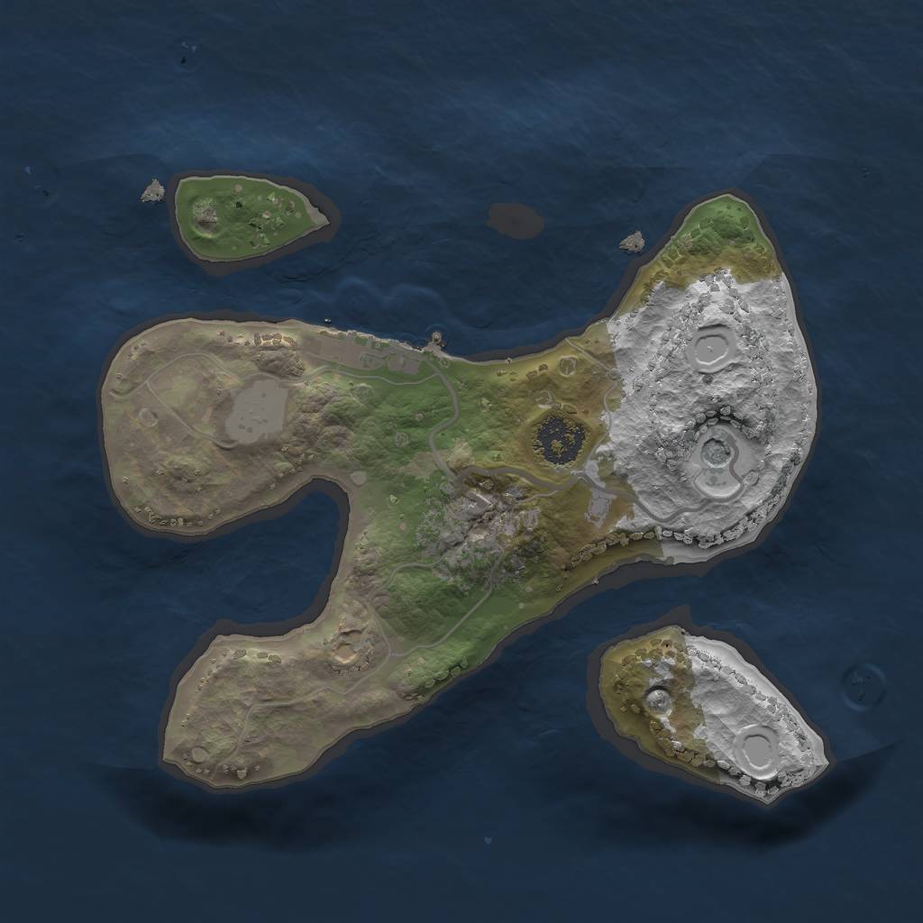 Rust Map: Procedural Map, Size: 2000, Seed: 605240222, 7 Monuments