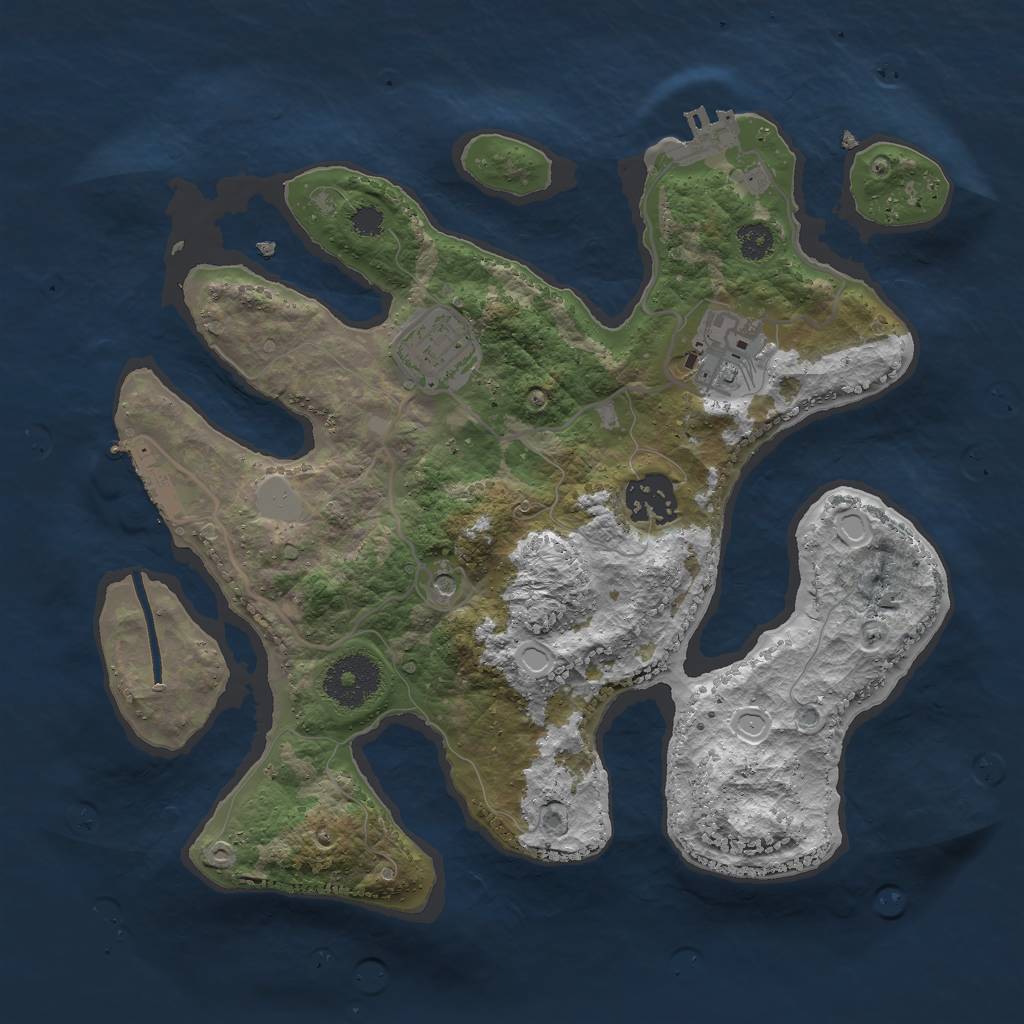 Rust Map: Procedural Map, Size: 2900, Seed: 712372, 11 Monuments