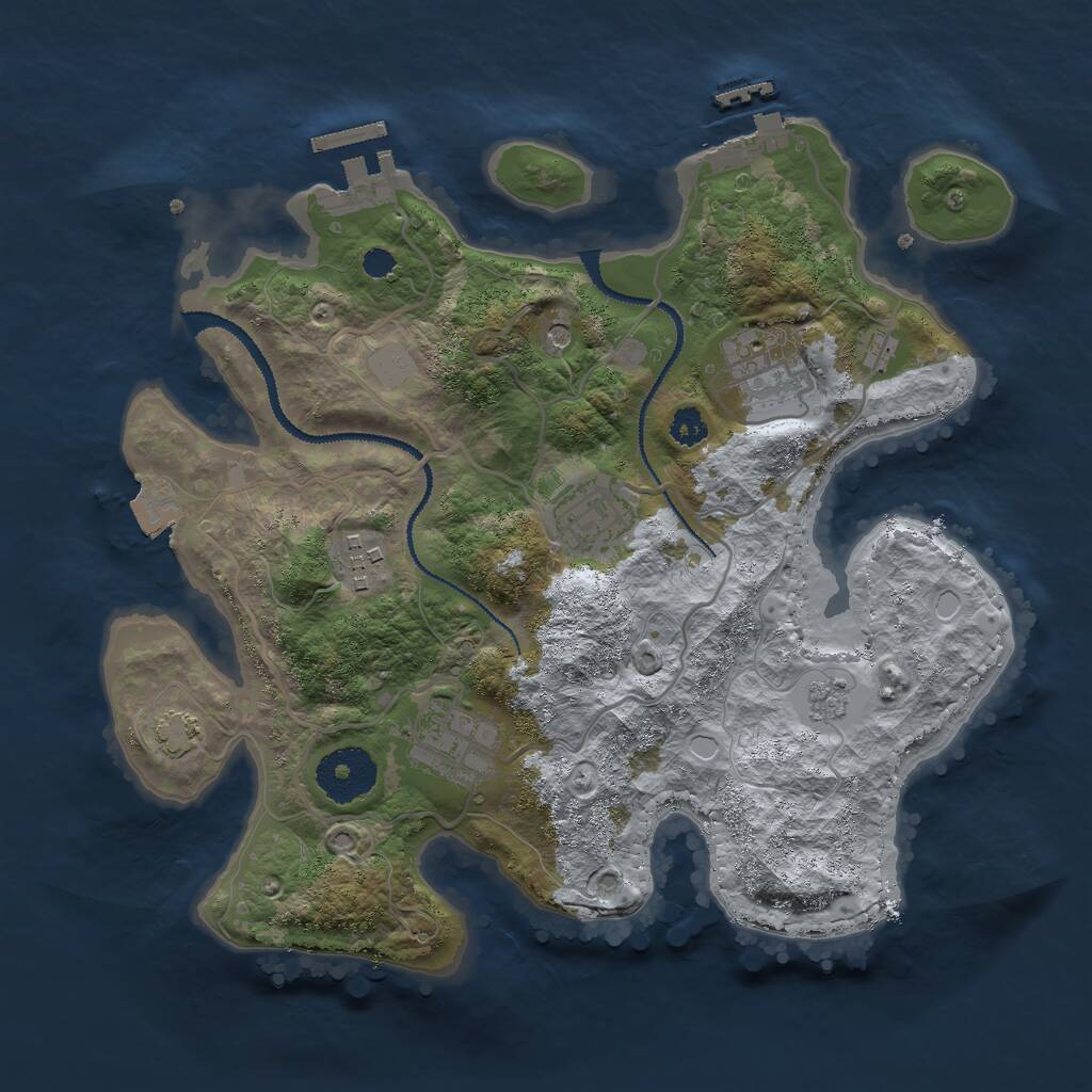 Rust Map: Procedural Map, Size: 2900, Seed: 712372, 10 Monuments