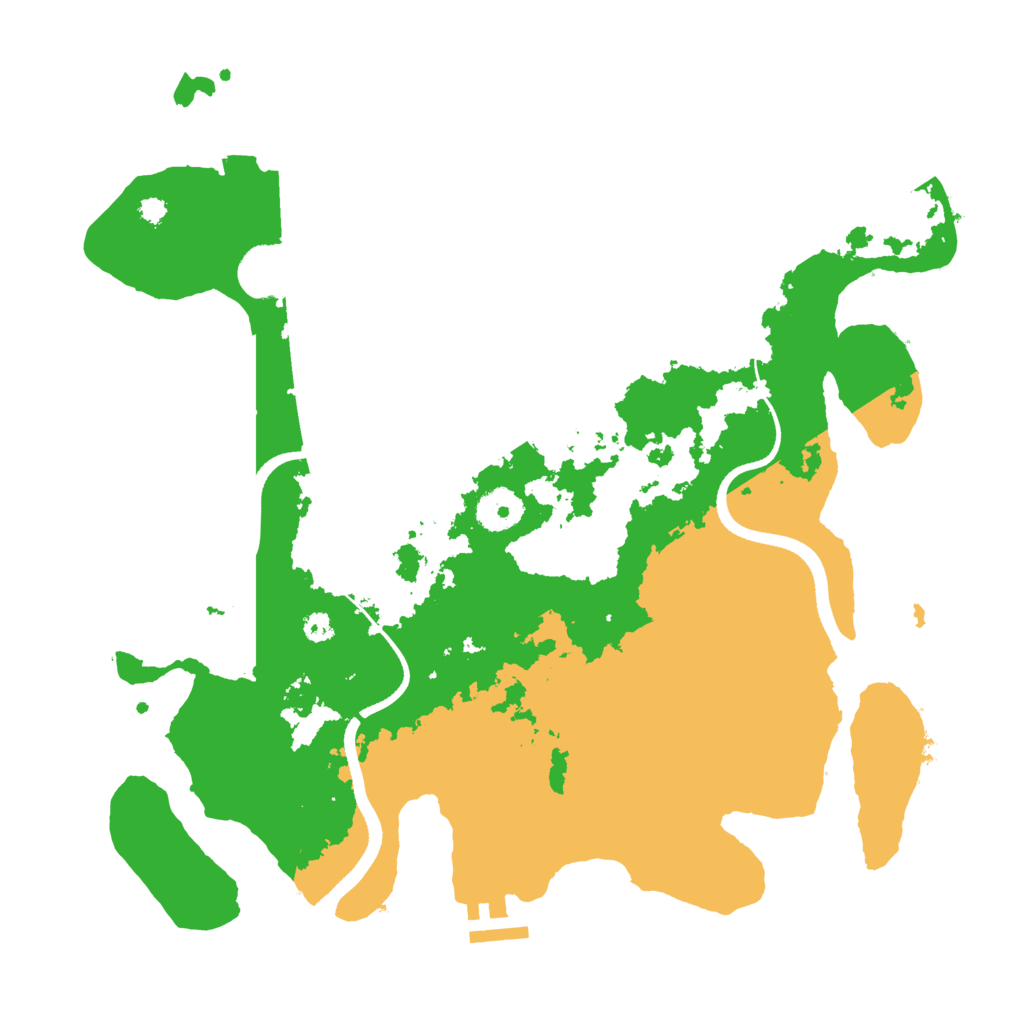 Biome Rust Map: Procedural Map, Size: 3500, Seed: 15645655