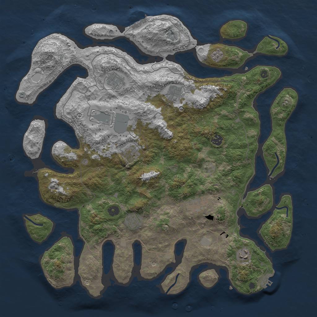 Rust Map: Procedural Map, Size: 4321, Seed: 1314113, 17 Monuments