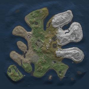 Thumbnail Rust Map: Procedural Map, Size: 3000, Seed: 12356, 11 Monuments
