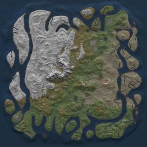 Thumbnail Rust Map: Procedural Map, Size: 6000, Seed: 21, 19 Monuments