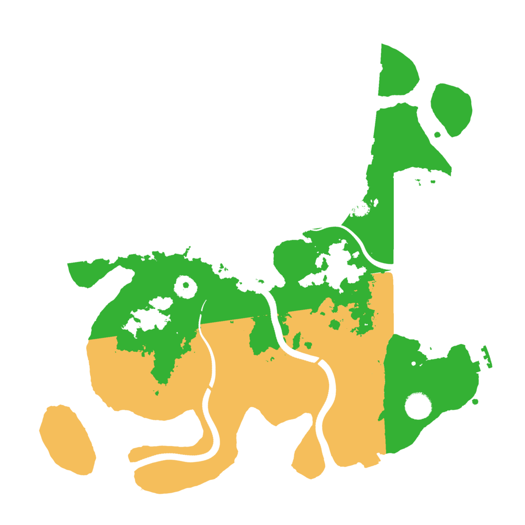 Biome Rust Map: Procedural Map, Size: 3500, Seed: 54637