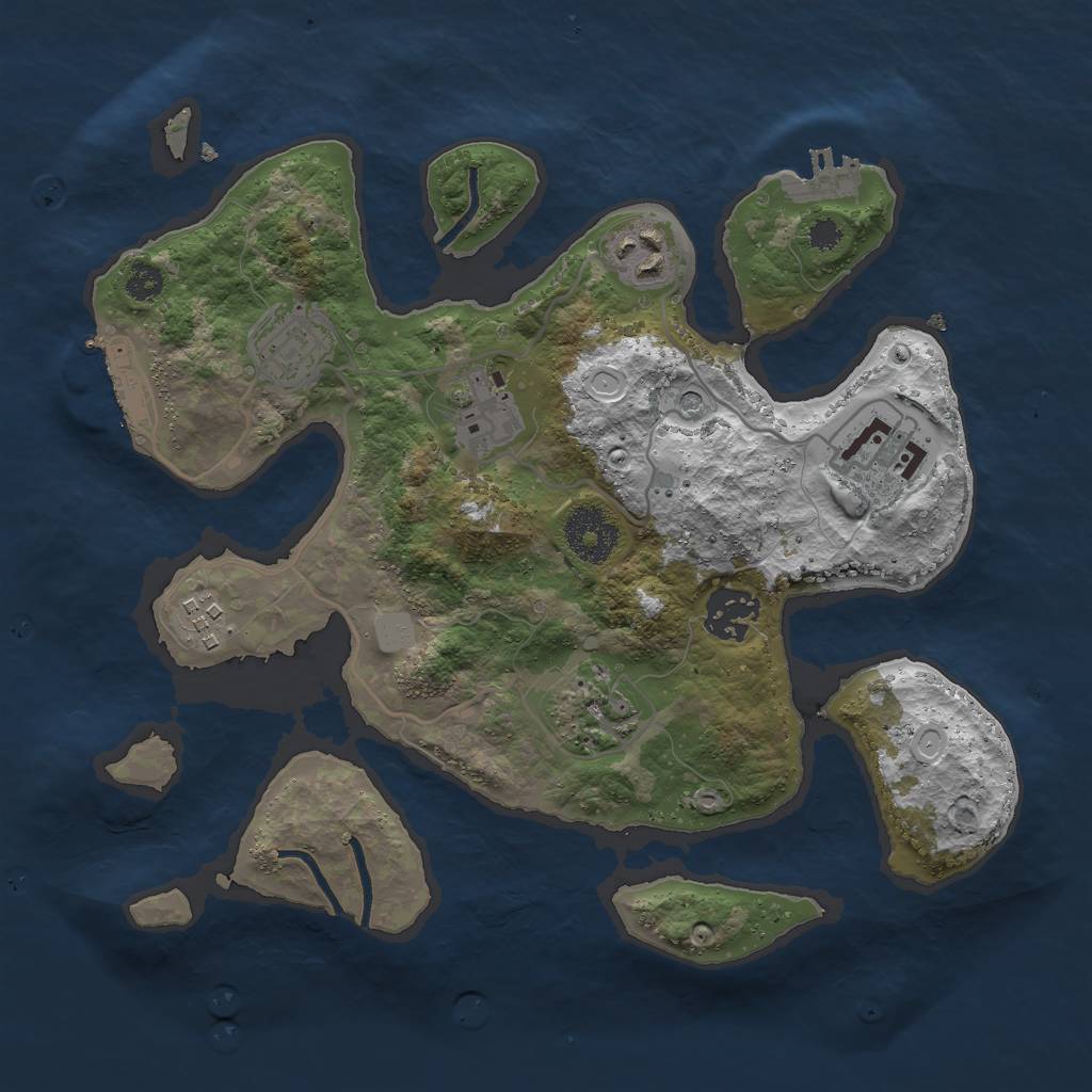 Rust Map: Procedural Map, Size: 3000, Seed: 221724368, 15 Monuments