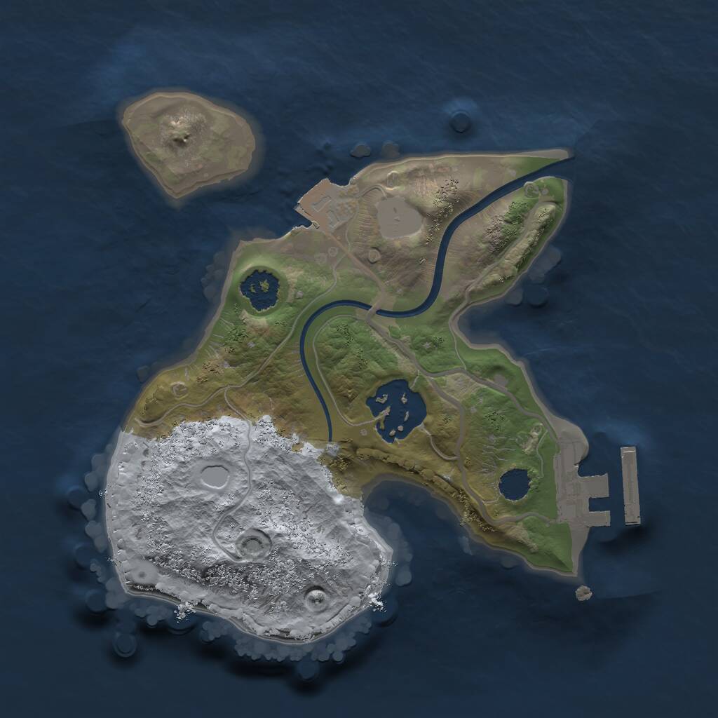 Rust Map: Procedural Map, Size: 1872, Seed: 2147483647, 3 Monuments